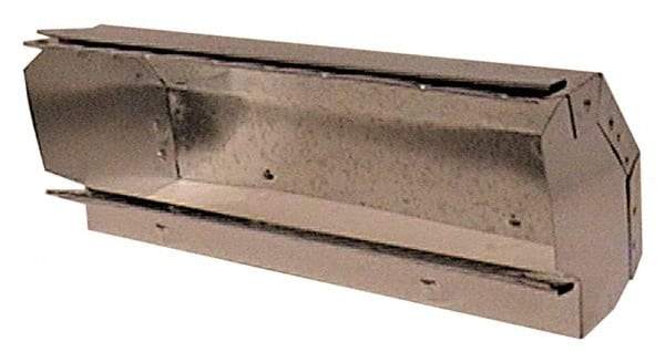 Made in USA - 2-1/4" ID Galvanized Duct Shortway 90° Stack El - 10" Long, Standard Gage, 20 Piece - USA Tool & Supply