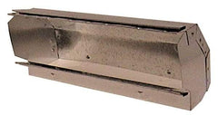 Made in USA - 3-1/4" ID Galvanized Duct Shortway 90° Stack El - 12" Long, Standard Gage, 40 Piece - USA Tool & Supply