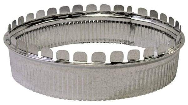 Made in USA - 7" ID Galvanized Duct Round Starting Collar - Standard Gage, 50 Piece - USA Tool & Supply