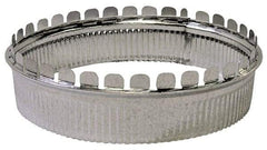 Made in USA - 8" ID Galvanized Duct Round Starting Collar - Standard Gage, 50 Piece - USA Tool & Supply