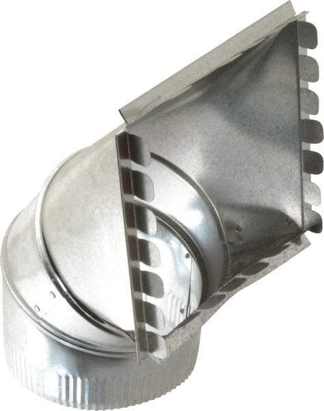 Made in USA - 6" ID Galvanized Duct Square Takeoff - 6-1/2" Long x 6-1/2" Wide, Standard Gage, 32 Piece - USA Tool & Supply