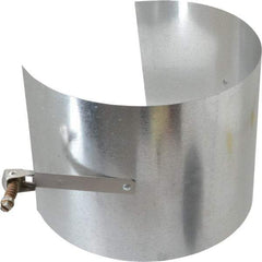 Made in USA - 5" ID Galvanized Duct Drawband - 5" Long, Standard Gage, 25 Piece - USA Tool & Supply