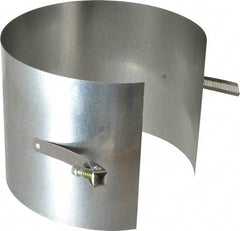 Made in USA - 6" ID Galvanized Duct Drawband - 6" Long, Standard Gage, 25 Piece - USA Tool & Supply