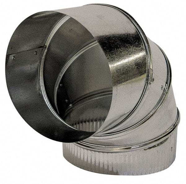 Made in USA - 18" ID Galvanized Duct Round Adjustable Elbow - 24 Gage, 1 Piece - USA Tool & Supply