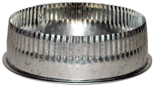 Made in USA - 7" ID Galvanized Duct Tee Cover with Crimp - Standard Gage, 40 Piece - USA Tool & Supply