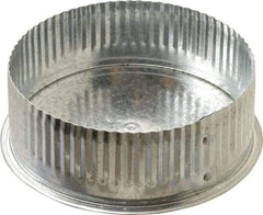 Made in USA - 6" ID Galvanized Duct Tee Cover with Crimp - Standard Gage, 30 Piece - USA Tool & Supply