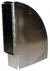 Made in USA - Galvanized Duct Flatway 90° Stack El - 10" Wide x 3-1/4" High, Standard Gage, 14 Piece - USA Tool & Supply