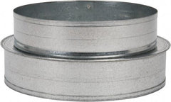 Made in USA - 8" ID Galvanized Duct Shortway Reducer without Crimp - Standard Gage, 24 Piece - USA Tool & Supply