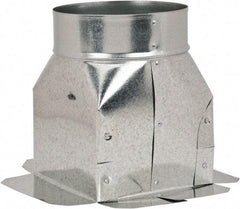 Made in USA - 6" ID Galvanized Duct Top Ceiling Box - 6" Long x 6" Wide, Standard Gage, 25 Piece - USA Tool & Supply