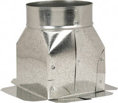 Made in USA - 6" ID Galvanized Duct Top Ceiling Box - 8" Long x 8" Wide, Standard Gage, 20 Piece - USA Tool & Supply