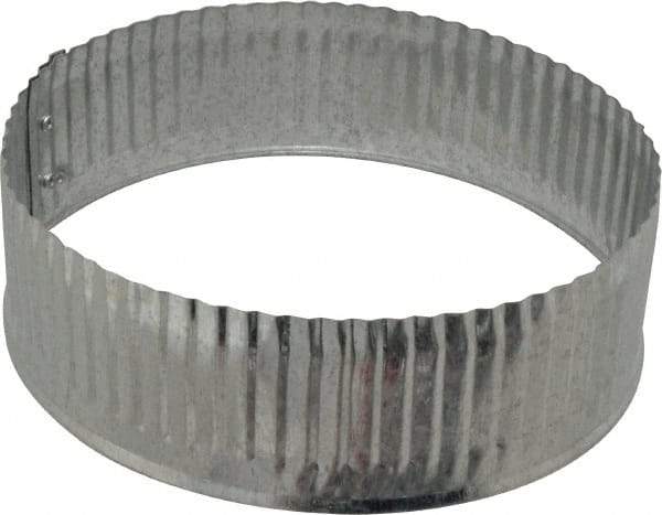 Made in USA - 6" ID Galvanized Duct Flex Connector - Standard Gage, 35 Piece - USA Tool & Supply