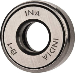 INA Bearing - 1/2" Inside x 1-7/32" Outside Diam, 5/8" Thick, Steel Ball Thrust Bearing - 5,600 Lbs. Static Capacity, 3,850 Max Pressure x Velocity - USA Tool & Supply