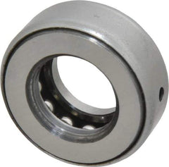 INA Bearing - 3/4" Inside x 1-15/32" Outside Diam, 9/16" Thick, Steel Ball Thrust Bearing - 7,300 Lbs. Static Capacity, 4,250 Max Pressure x Velocity - USA Tool & Supply