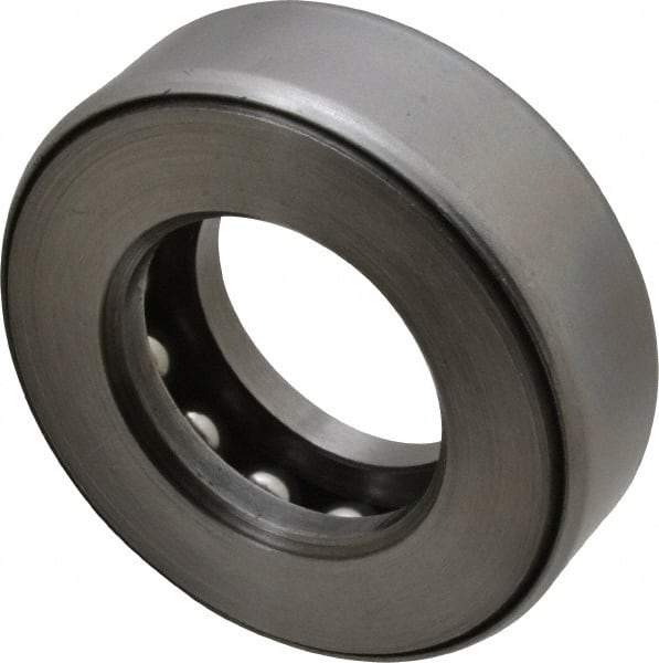 INA Bearing - 1-1/4" Inside x 2-11/32" Outside Diam, 3/4" Thick, Steel Ball Thrust Bearing - 18,800 Lbs. Static Capacity, 9,300 Max Pressure x Velocity - USA Tool & Supply