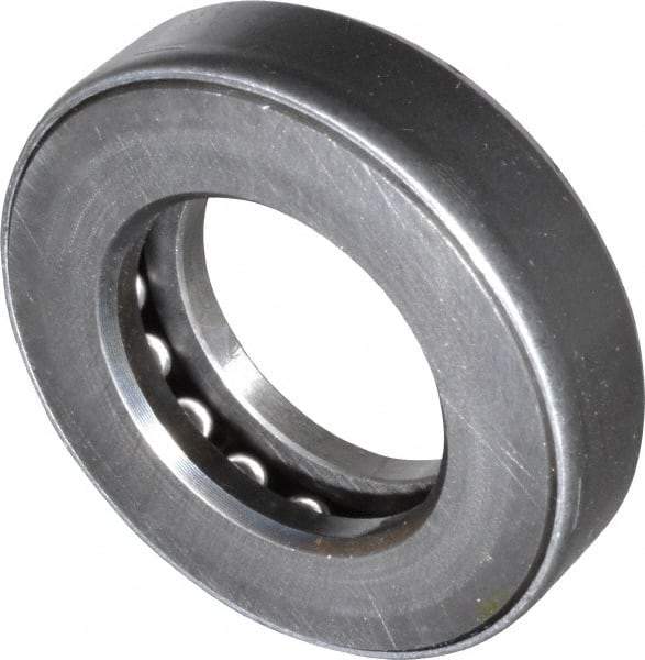 INA Bearing - 1-3/8" Inside x 2-15/32" Outside Diam, 5/8" Thick, Steel Ball Thrust Bearing - 16,600 Lbs. Static Capacity, 7,300 Max Pressure x Velocity - USA Tool & Supply