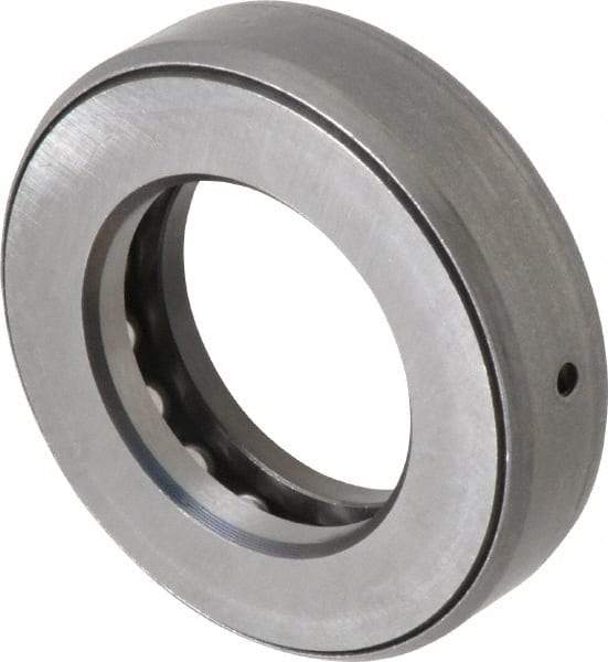 INA Bearing - 1-7/16" Inside x 2-15/32" Outside Diam, 5/8" Thick, Steel Ball Thrust Bearing - 16,600 Lbs. Static Capacity, 7,300 Max Pressure x Velocity - USA Tool & Supply