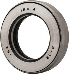 INA Bearing - 1-9/16" Inside x 2-19/32" Outside Diam, 5/8" Thick, Steel Ball Thrust Bearing - 18,300 Lbs. Static Capacity, 7,700 Max Pressure x Velocity - USA Tool & Supply