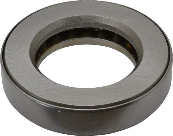 INA Bearing - 2-1/8" Inside x 3-19/32" Outside Diam, 13/16" Thick, Steel Ball Thrust Bearing - 30,000 Lbs. Static Capacity, 11,100 Max Pressure x Velocity - USA Tool & Supply