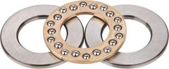 INA Bearing - 1-1/2" Inside x 2-19/32" Outside Diam, 5/8" Thick, Steel Ball Thrust Bearing - 1,340 Lbs. Static Capacity, 1,690 Max Pressure x Velocity - USA Tool & Supply