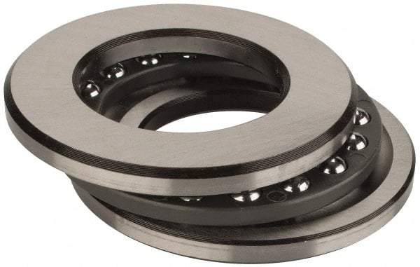 INA Bearing - 1-1/2" Inside x 2-19/32" Outside Diam, 5/8" Thick, Steel Ball Thrust Bearing - 10,000 Lbs. Static Capacity, 4,350 Max Pressure x Velocity - USA Tool & Supply