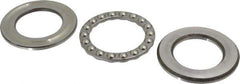 INA Bearing - 2" Inside x 3-11/32" Outside Diam, 13/16" Thick, Steel Ball Thrust Bearing - 22,600 Lbs. Static Capacity, 9,200 Max Pressure x Velocity - USA Tool & Supply