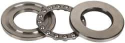 INA Bearing - 2-3/16" Inside x 3-19/32" Outside Diam, 13/16" Thick, Steel Ball Thrust Bearing - 22,600 Lbs. Static Capacity, 9,000 Max Pressure x Velocity - USA Tool & Supply