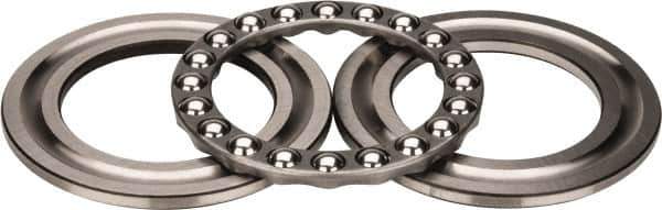 INA Bearing - 3" Inside x 4-23/32" Outside Diam, 1" Thick, Steel Ball Thrust Bearing - 44,500 Lbs. Static Capacity, 16,600 Max Pressure x Velocity - USA Tool & Supply