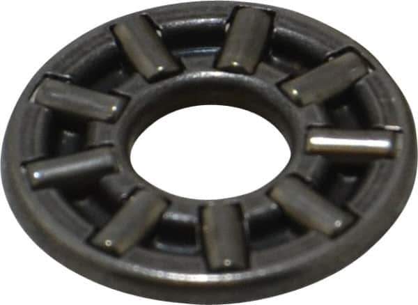 INA Bearing - 1/4" Inside x 11/16" Outside Diam, 0.078" Thick, Steel Needle Cage Thrust Bearing - USA Tool & Supply