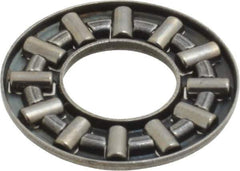 INA Bearing - 3/8" Inside x 13/16" Outside Diam, 0.078" Thick, Steel Needle Cage Thrust Bearing - USA Tool & Supply