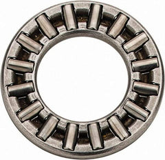 INA Bearing - 1/2" Inside x 15/16" Outside Diam, 0.078" Thick, Steel Needle Cage Thrust Bearing - USA Tool & Supply