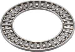 INA Bearing - 1-1/8" Inside x 1-3/4" Outside Diam, 0.078" Thick, Steel Needle Cage Thrust Bearing - USA Tool & Supply