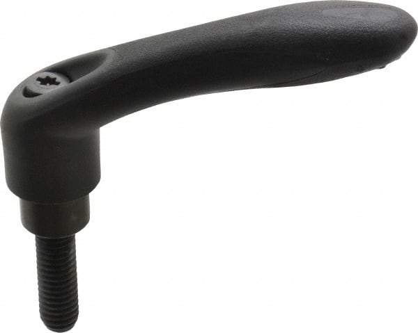 Gibraltar - 3/8-16, 0.63" Hub Diam, Thermoplastic Elastomer Adjustable Clamping Handle - 1.18" Stud Length - USA Tool & Supply