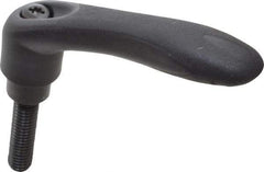 Gibraltar - 3/8-16, 0.63" Hub Diam, Thermoplastic Elastomer Adjustable Clamping Handle - 1.57" Stud Length - USA Tool & Supply