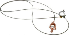 Hubbell Workplace - 19 AWG, 10 Ft., Alligator Clip, C-Clamp, Grounding Cable with Clamps - Noninsulated, Federal Specification A-A-59466-010 - USA Tool & Supply