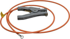 Hubbell Workplace - 19 AWG, 5 Ft., Hand Clamp, Terminal, Grounding Cable with Clamps - Orange - USA Tool & Supply