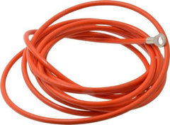 Hubbell Workplace - 19 AWG, 10 Ft., Terminal, Grounding Cable with Clamps - Orange, Includes (2) 1/4 Inch Terminals - USA Tool & Supply