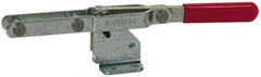 De-Sta-Co - 450 Lb Capacity, Horizontal, U-Bar, Flanged Base, Stainless Steel Pull Action Latch Clamp - 4" Drawing Movement, 8.33" OAL, Straight Handle - USA Tool & Supply