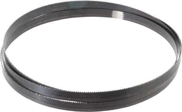 Starrett - 10 TPI, 7' 9" Long x 5/8" Wide x 0.032" Thick, Welded Band Saw Blade - Carbon Steel, Toothed Edge, Raker Tooth Set, Flexible Back, Contour Cutting - USA Tool & Supply