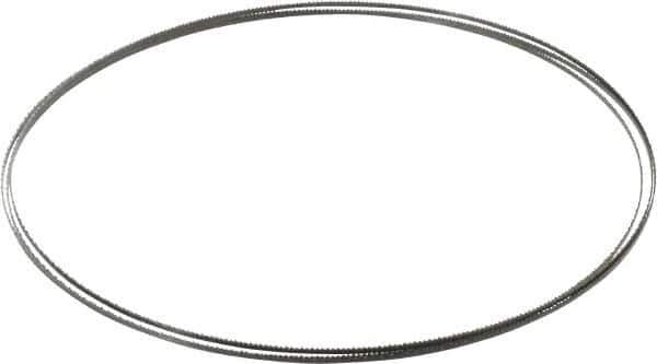 Starrett - 14 TPI, 7' 9-1/2" Long x 1/8" Wide x 0.025" Thick, Welded Band Saw Blade - Carbon Steel, Toothed Edge, Raker Tooth Set, Flexible Back, Contour Cutting - USA Tool & Supply