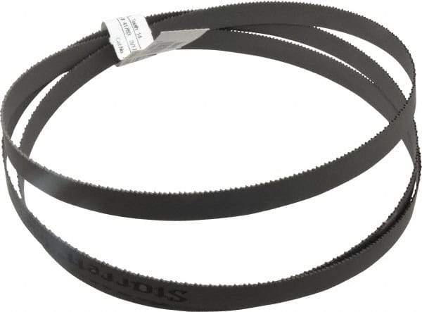 Starrett - 14 TPI, 5' 4-1/2" Long x 1/2" Wide x 0.035" Thick, Welded Band Saw Blade - Bi-Metal, Toothed Edge, Raker Tooth Set, Contour Cutting - USA Tool & Supply