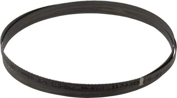 Starrett - 14 TPI, 7' 9" Long x 1/2" Wide x 0.035" Thick, Welded Band Saw Blade - Bi-Metal, Toothed Edge, Raker Tooth Set, Contour Cutting - USA Tool & Supply