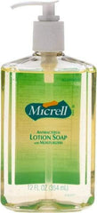 MICRELL - 12 oz Pump Bottle Liquid Soap - Antibacterial, Amber, Light Fragrance Scent - USA Tool & Supply