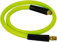 Legacy - 1/2" ID x 0.74" OD 4' Long Lead-In Whip Hose - FNPT x MNPT Swivel Ends, 300 Working psi, 140°, 3/8" Fitting, Green - USA Tool & Supply