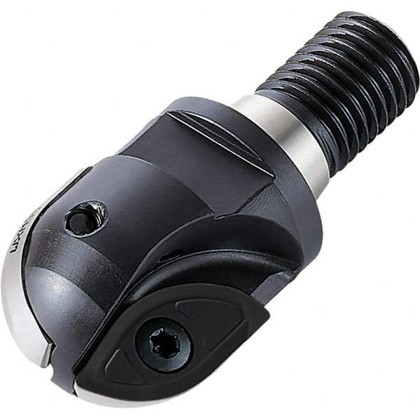 Walter - 25mm Cut Diam, 20mm Max Depth of Cut, 22mm Shank Diam, 58mm OAL, Indexable Ball Nose End Mill - 29,500 Max RPM - USA Tool & Supply