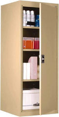 Sandusky Lee - 4 Shelf Locking Storage Cabinet - Steel, 24" Wide x 24" Deep x 60" High, Tropic Sand - USA Tool & Supply