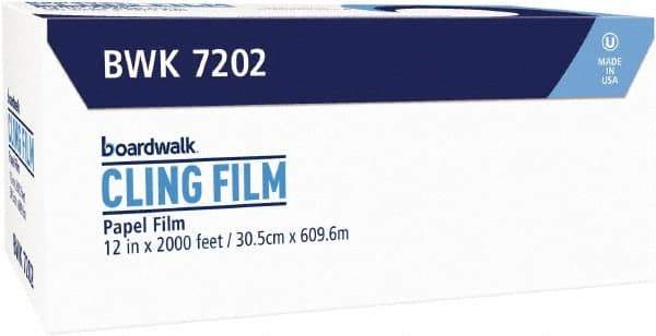 Boardwalk - PVC Food Wrap Film, 12" x 2,000' Roll - Use with Food Protection - USA Tool & Supply