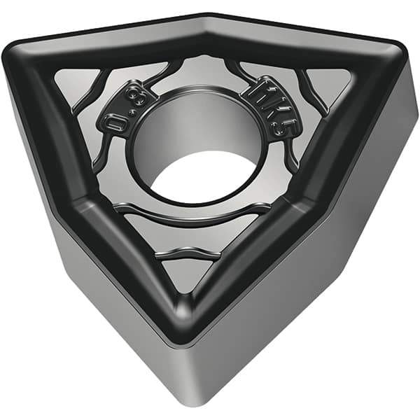 Walter - WNMG432 MK5 Grade WKK20S Carbide Turning Insert - TiCN/Al2O3/TiCN Finish, 80° Trigon, 1/2" Inscr Circle, 3/16" Thick, 1/32" Corner Radius - USA Tool & Supply