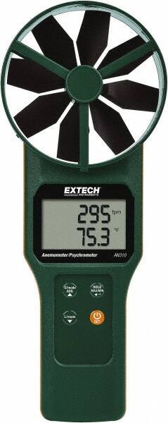 Extech - 0.2 to 30 m/Sec Air CFM, CMM Anemometer and Psychrometer - 140°F Max - USA Tool & Supply