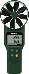 Extech - 0.2 to 30 m/Sec Air CFM, CMM Anemometer and Psychrometer - 140°F Max - USA Tool & Supply