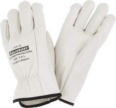 Salisbury by Honeywell - Class 0, Size L (8), 10" Long, Cowhide Leather Protector - Tan - USA Tool & Supply